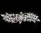 Silver Floral Crystal Rhinestone Collar Bridal Trim 1 Applique